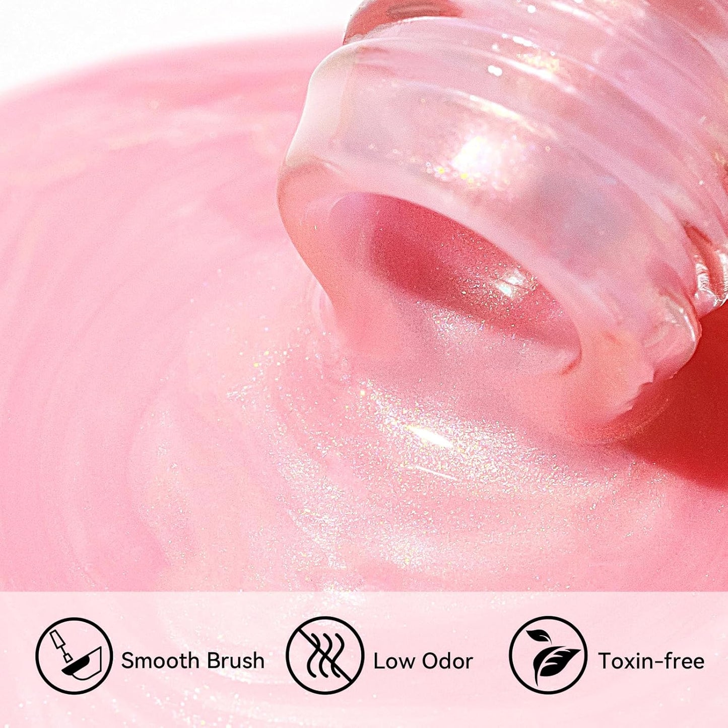 MIZHSE Nail Polish: 15Ml Mermaid Pearl Nail Polish Pink Aurora Effect Nail Polish, Fingernail and Toenail Polish Glossy Long Lasting Nail Polish Trendy DIY at Home Nail Gift Spree