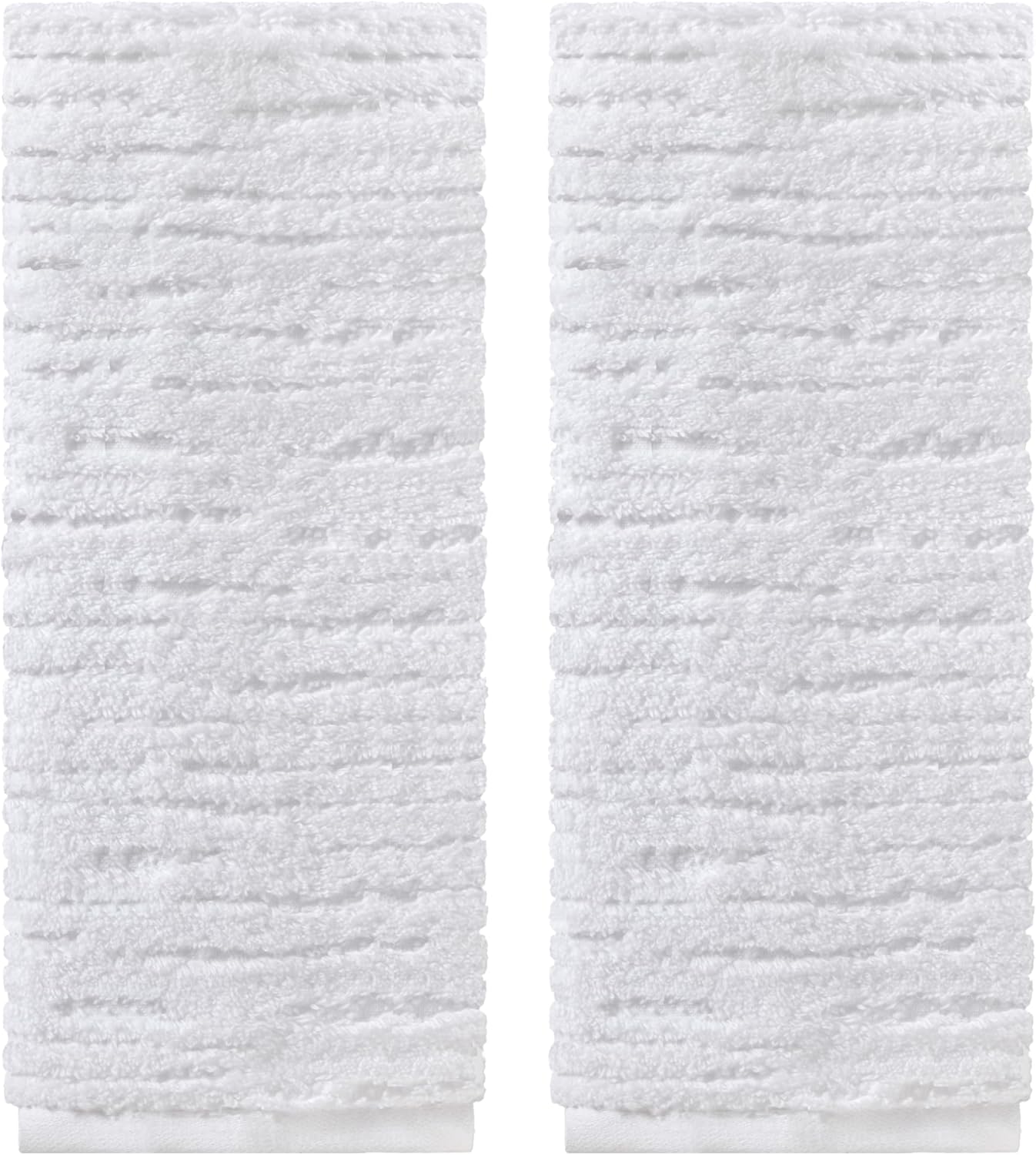 SKL Home CloudSoft Cotton Luxury 2-Piece Hand Towel Set, White