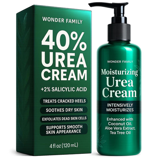 Urea Cream 40 Percent – Foot Cream for Dry Cracked Heels & Feet, Foot Balm Moisturizer Lotion for Extremely Dry Skin, Athletes Foot Cream Maximum Strength, Dry Feet & Hands Treatment for Women & Men