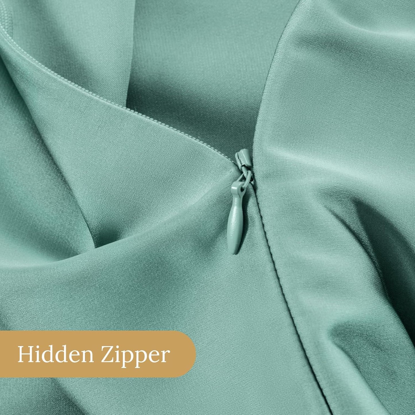 INFIIXSO Mulberry Silk Pillow Case King Size, Silk Pillowcase with Hidden Zipper 20"x36", Extraordinary Smooth and Soft Pillow Cases for Hair and Skin(ICY Morn, 1 Pack)