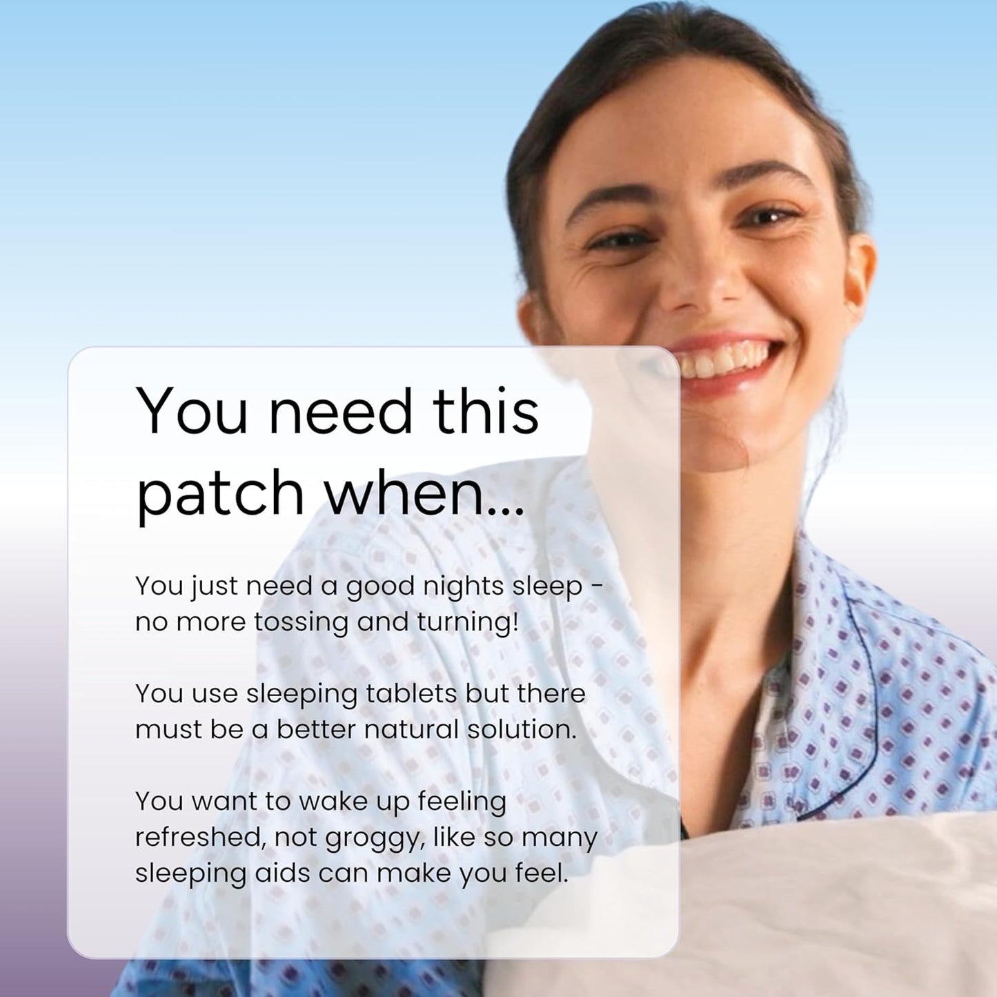 Sleep with Lavender Patch | Valerian, Passionflower, Hops, Magnesium Glycinate, Lavender | 30 Patches