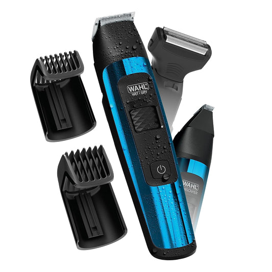 Wahl Manscaper® Total Body Grooming and Your Hair Down There Rechargeable Deluxe Hair Trimmer and Shaver with Safe-Touch Detachable Stainless Steel Precision Blades - Model 5708