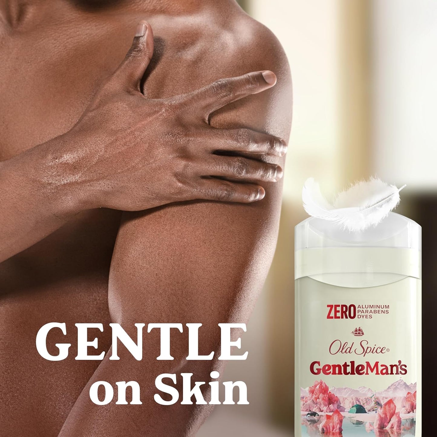 Old Spice GentleMan's Aluminum Free Dry Feel Deodorant for Men, 24/7 Lasting Freshness, Gentle on Skin with Skin Conditioners, Himalayan Sea Salt + Glacier Water Scent, 3.0 oz (Pack of 3)