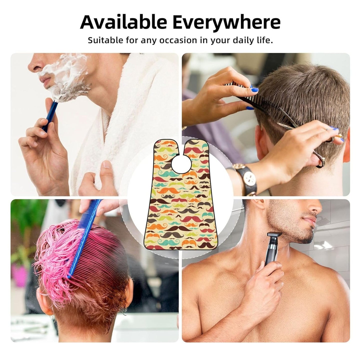 Beard Beard Bib Apron, Beard Hair Catcher For Men Shaving, Waterproof With Suction Cups