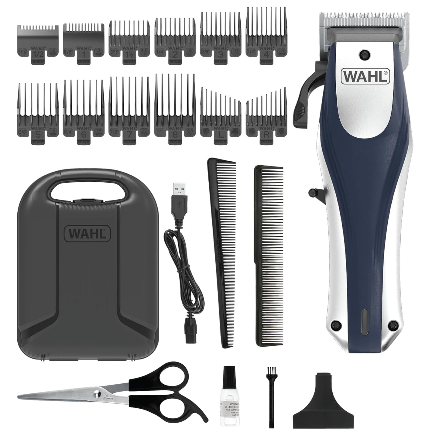 Wahl Lithium Ion Pro Rechargeable Cordless Hair Clippers for Men, Woman, & Children with Smart Charge Technology for Convenient at Home Haircutting - Model 79470