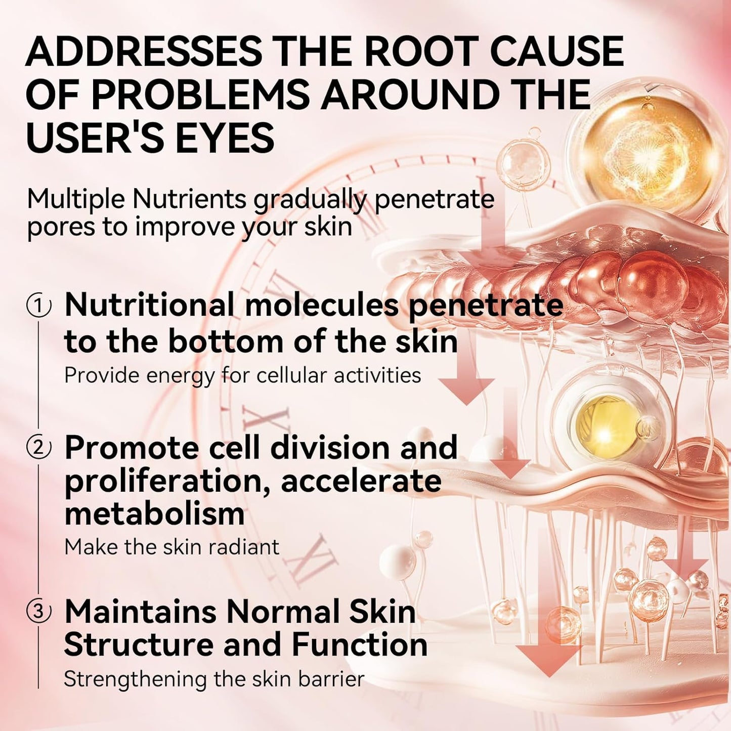 BREYLEE Rose Eye Mask, Under Eye Patches with Collagen & Hyaluronic Acid, Treat Puffy Eyes, Dark Circles, Wrinkles & Fine Lines, Smoothing Skin Care for Women & Men - 60 Pcs