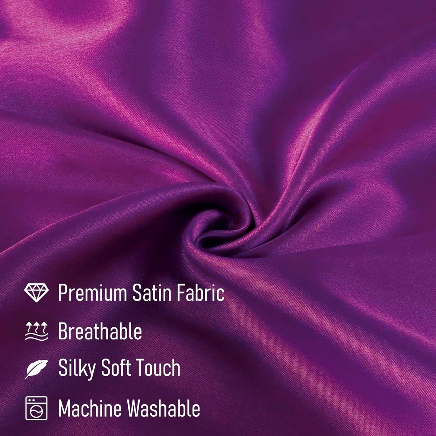 Tyfitb Satin Pillowcase Set for Hair & Skin Care – Cooling, Hypoallergenic, Anti-Frizz, Wrinkle-Free – Soft, Luxurious Pillowcases with Envelope Closure – 2-Pack, Queen Size 20x30, Gift-Ready