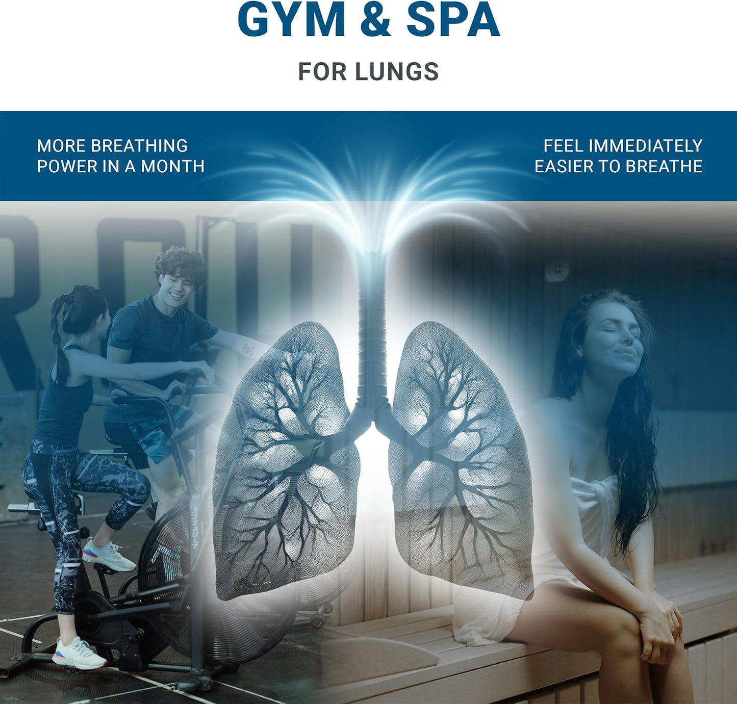 Breathing Trainer with Warm Steam Intake – WellO2, The Only Gym and Spa for Lungs - Adjustable Lung Trainer - Open, Cleanse and Strengthen Lungs