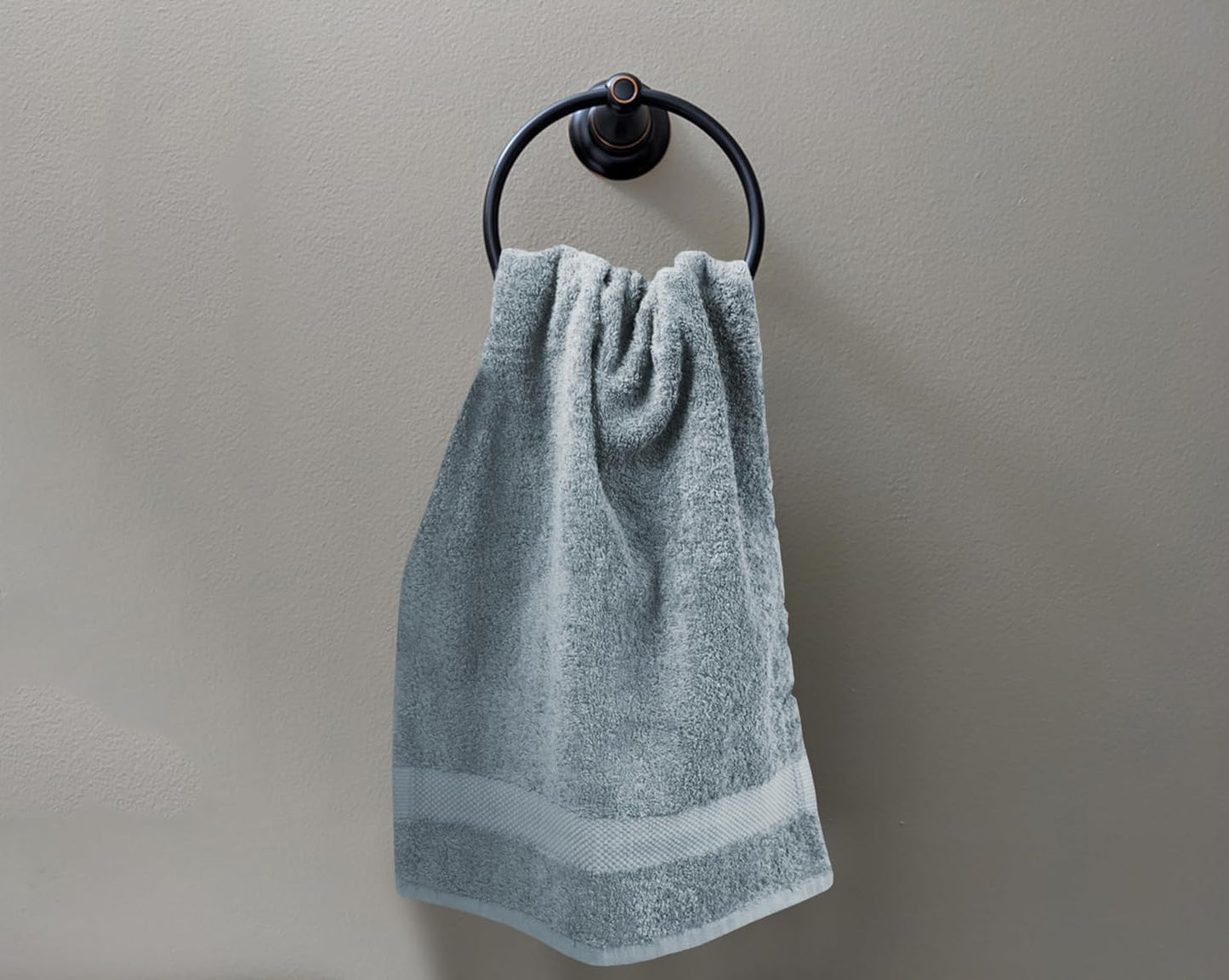 Delara 100% Organic Cotton Towels 650 GSM Plush Feather Touch Quick Dry Hand Towel, Pack of 6 GOTS Certified, Oeko-Tex Green Certified, Organic Cotton Hand Towel, 20"X30"