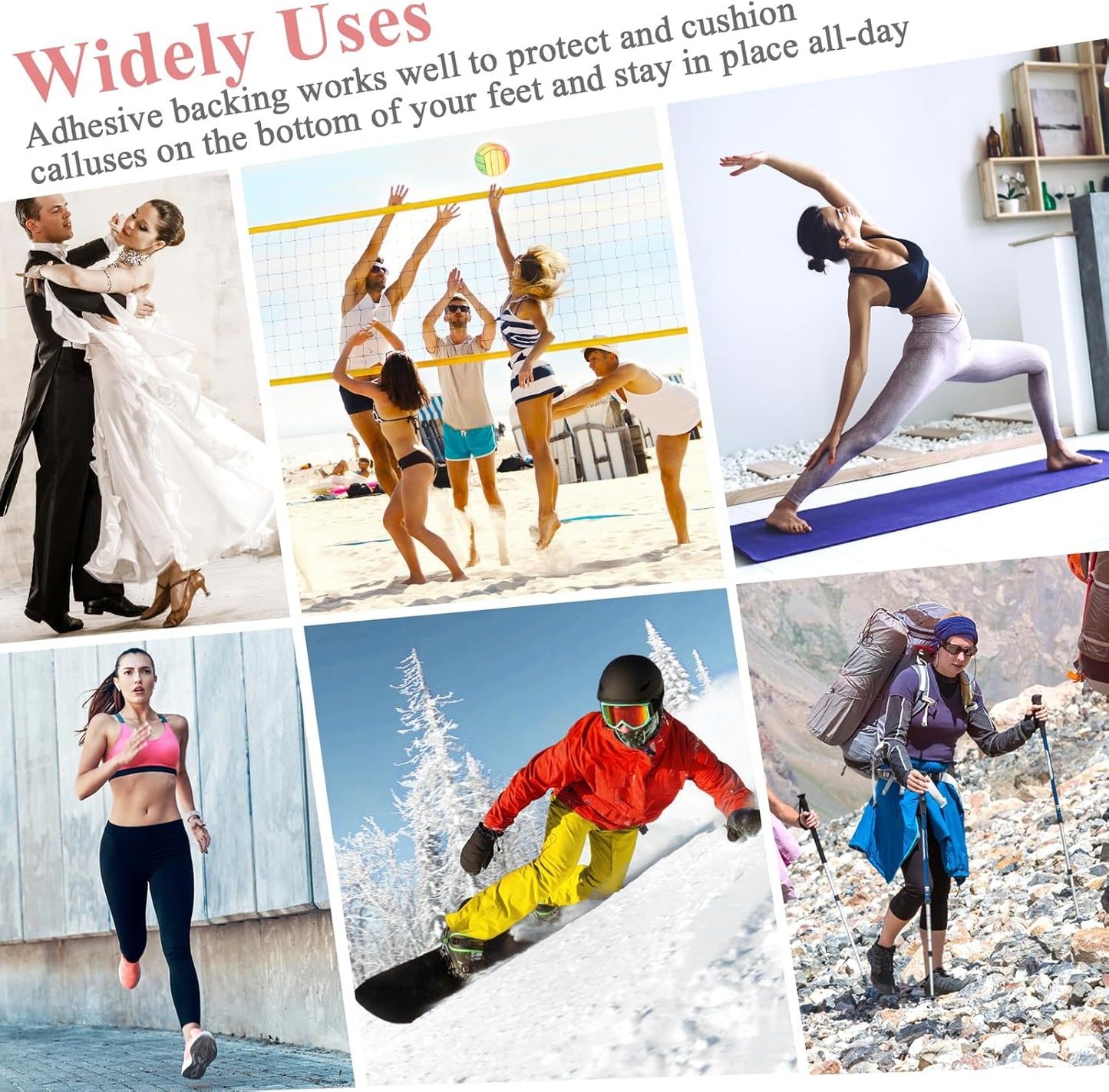 Jollidecor Callus Cushions U Shaped Felt Callus Pads Self Adhesive Foot Pads, 72Pcs Keep Calluses from Rubbing on Shoes Adhesive Pads for Men and Women, Brown