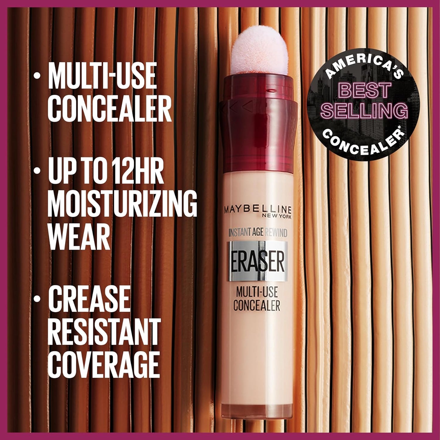 Maybelline Instant Age Rewind Eraser Dark Circles Treatment Multi-Use Concealer, 130, 1 Count (Packaging May Vary)