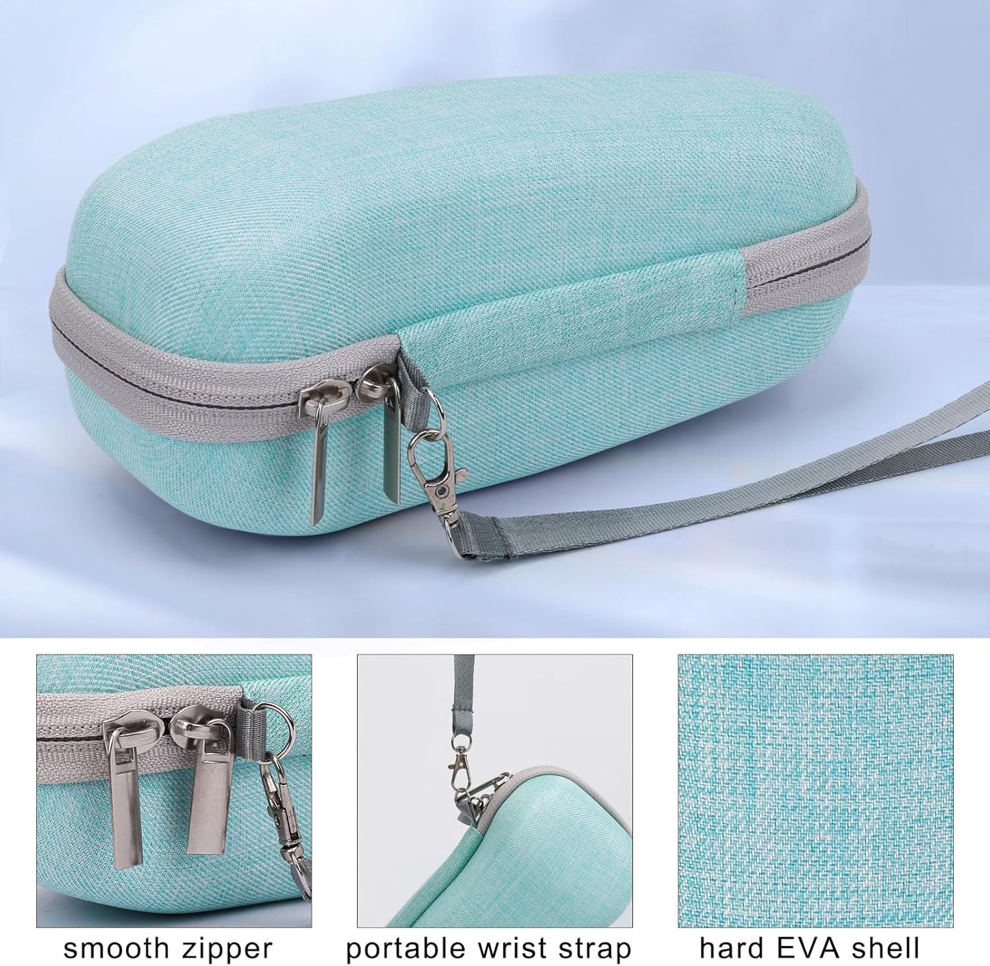 Travel Shaver Organizer - EVA Hard Protective Holder for Braun Series 3/5/6/7/8/9 Electric Shavers, Compact & Durable Design for Men’s Grooming Essentials, Fits All Accessories (Green)