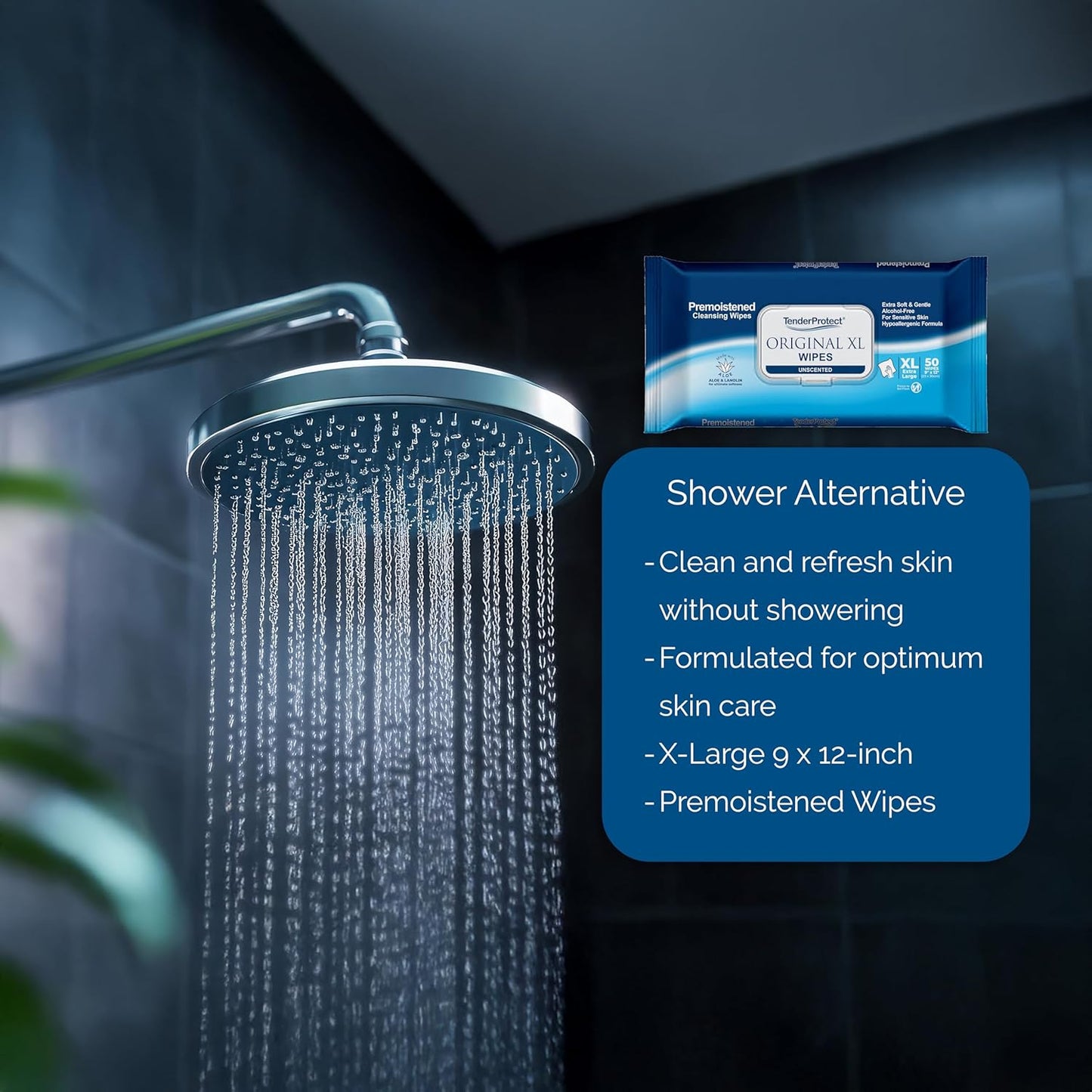 TenderProtect® Original XL Premium Adult Wipes (600 Ct), Extra-Large 9"x12" Wet Wipes with Aloe, Wash Cloths for Babies & Elderly, Incontinence, Hands & Body Cleaning