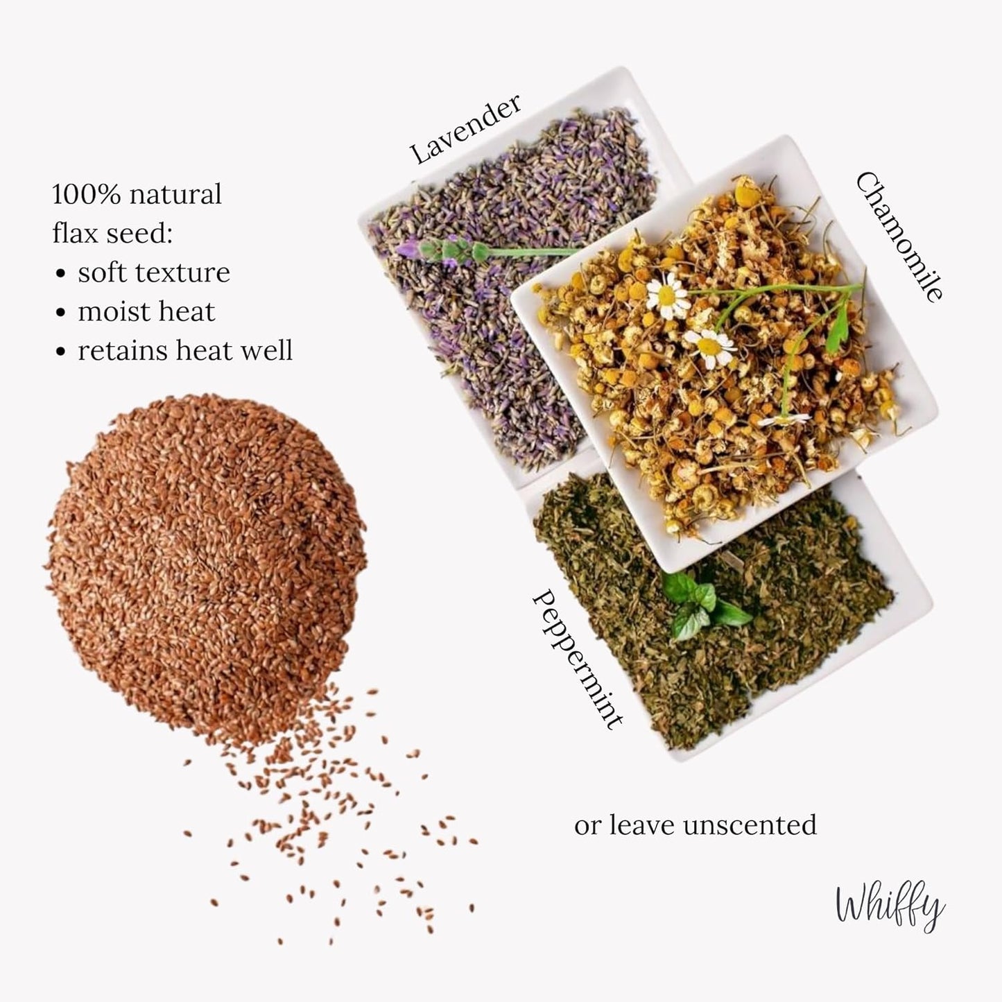 Microwave Heating Pad Filled With Flax Seed and Choice of Dried Herbs, Herbal Cold Pack, Good Size for Back Pain and Cramps, Hot and Cold Therapy, 6" x 12" (Red Fox, Lavender & Peppermint)