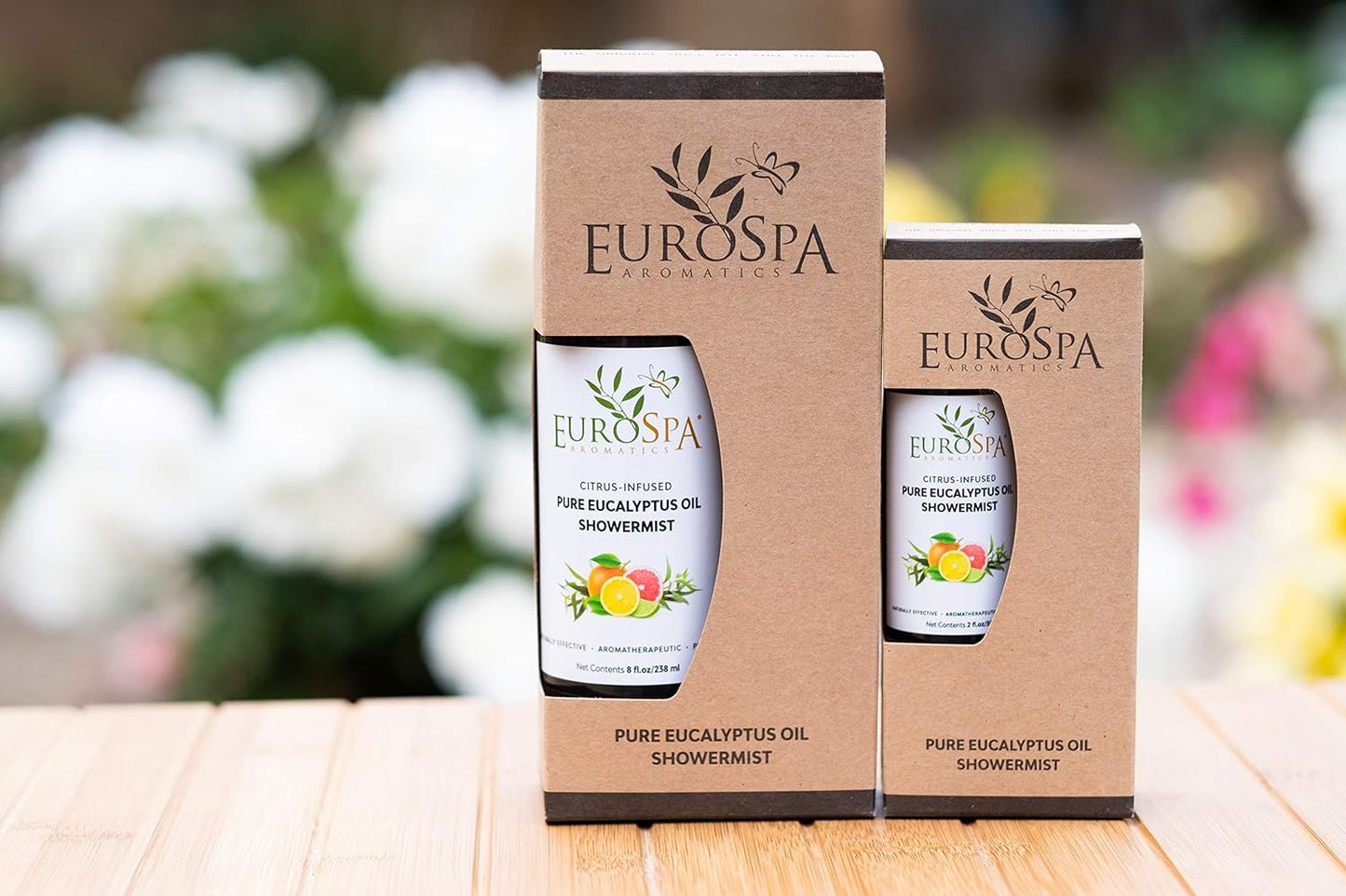 EuroSpa Aromatics Pure Eucalyptus Oil ShowerMist and Steam Room Spray, All-Natural Premium Aromatherapy Essential Oils - Citrus Infused, 2oz