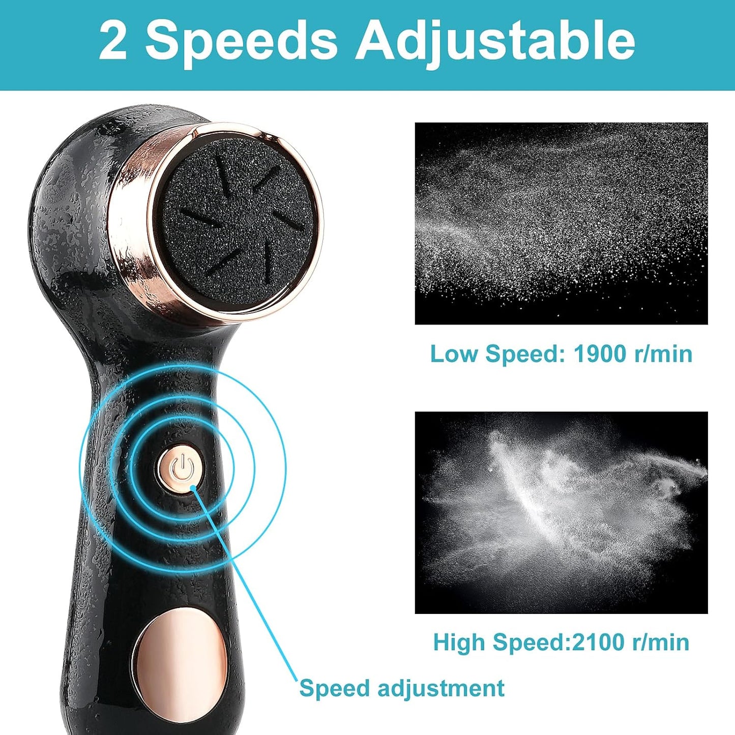 Electric Foot Callus Removers for Feet - Rechargeable Waterproof Portable Electronic Foot File Pedicure Tools for Cracked Heels Dead Skin