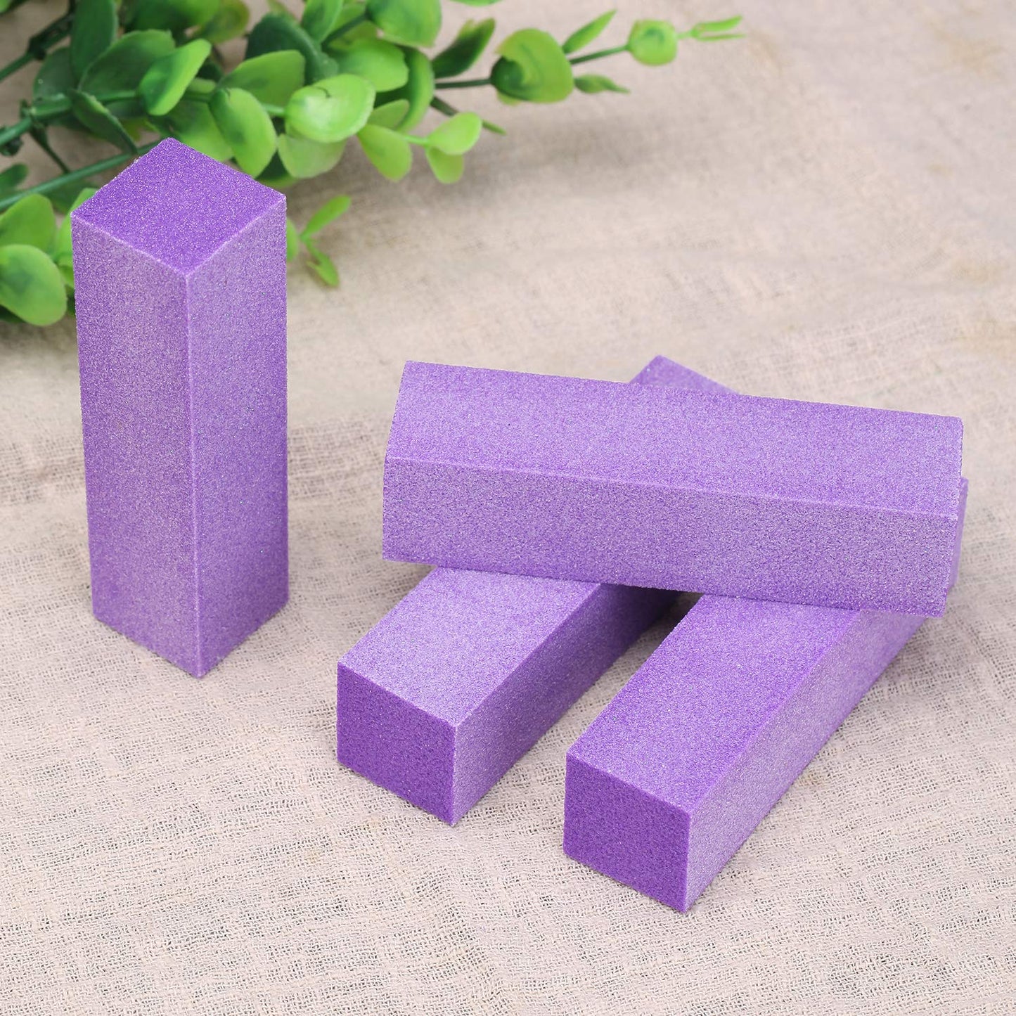 12 Pack Nail Buffer Block 4 Sided Professional Nail File Sanding Block Buffing Blocks for Natural and Acrylic Nails (Purple)