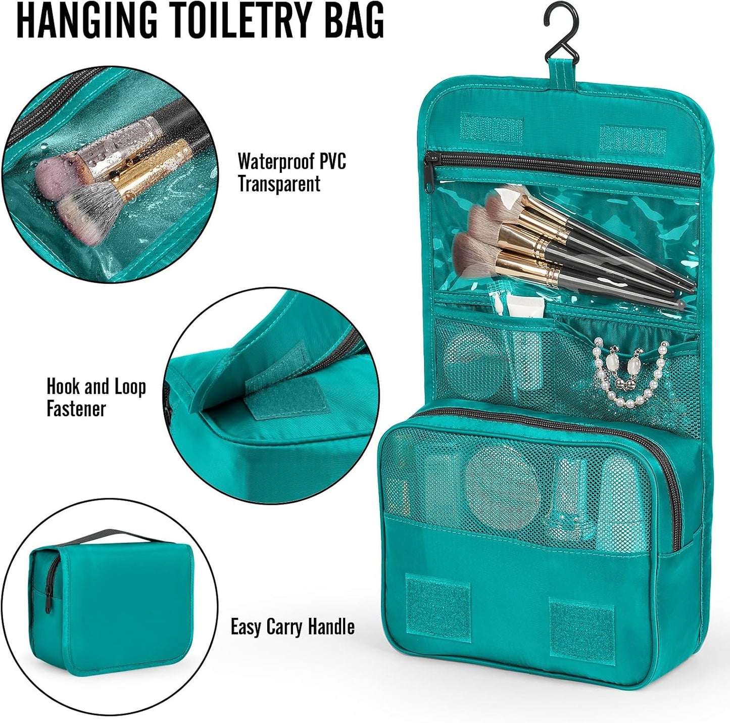 Veken 10 Set Packing Cubes for Kids & Toddler, Airplane Travel Essentials, Beach Vacation & Road Trip Suitcase Organizer Bags Set for Luggage, with Hanging Toiletry & Shoe Bag