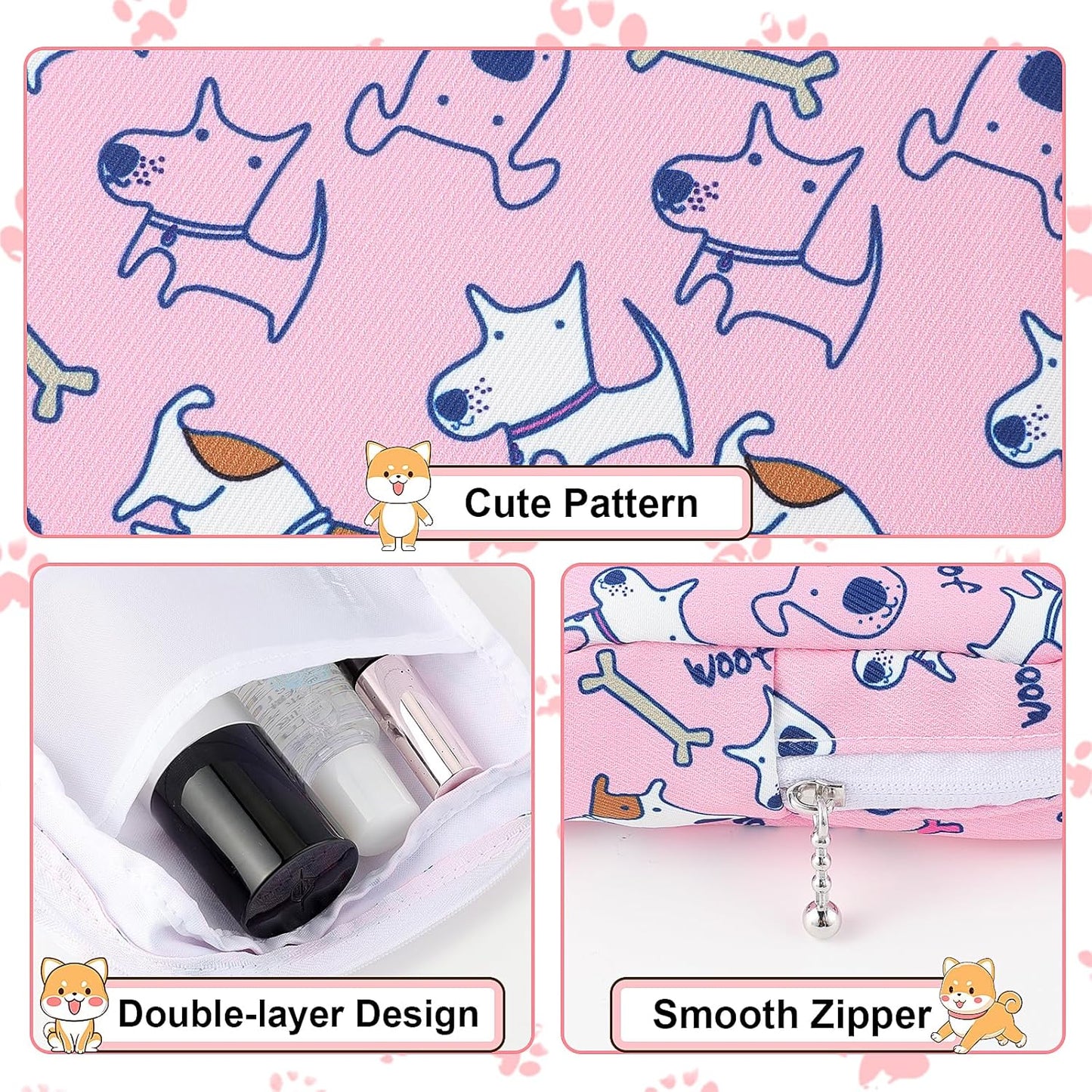 Period Bag Pouch, Canvas Sanitary Napkin Storage Bag for Girls Womens, Portable Sanitary Napkin Period Pad Pouch Bag for Purse, Small Make Up Bags(B88, Pink)