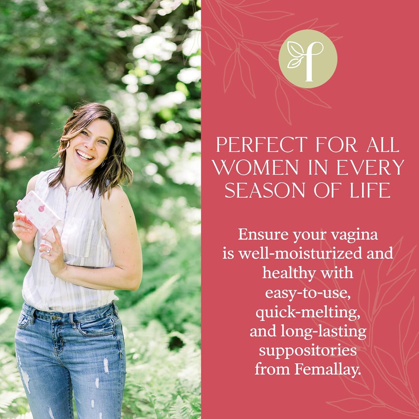 Femallay Organic Vaginal Moisturizing Suppositories – Pineapple 2 Pack – 100% Natural Relief for Dryness, Odor & Daily Feminine Discomfort – 14 Count + Applicator