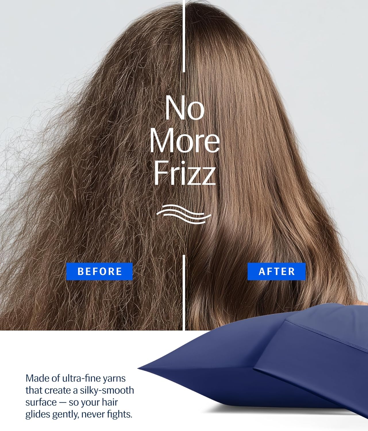 REST® Evercool®+ Cooling Pillowcases Standard - 2 Pillowcases for Sensitive Skin, Silver Infused Fabric for Hygienic Sleep, Silky Smooth for Curly Hair, High Elastic for Snug Fit (19x29 inches)