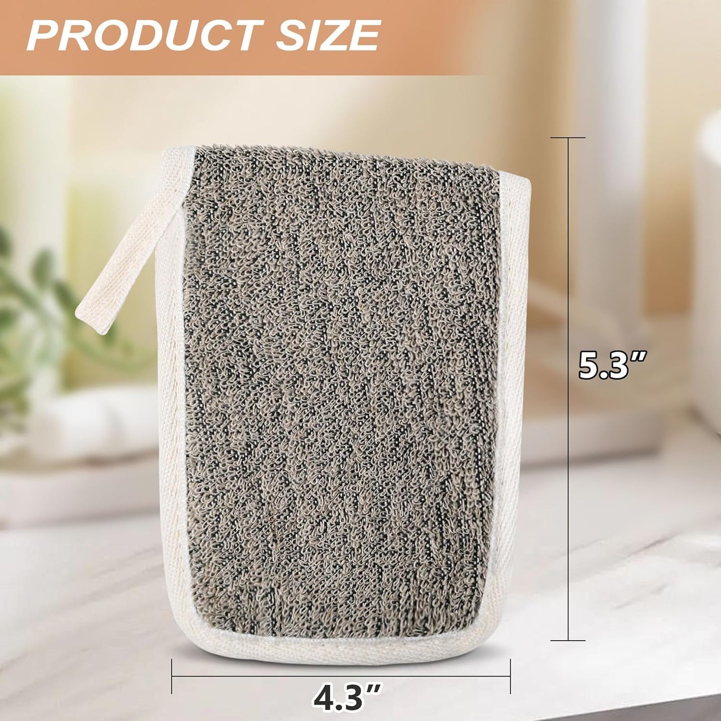 OWIIZI Bar Soap Scrubber Pouch Exfoliating Body Sponge, Bath Scrub Soap Bags for Soap Bars, Soap Saver Exfoliator Shower Pad Lather Sock for Men Women Elderly (2 Pcs)