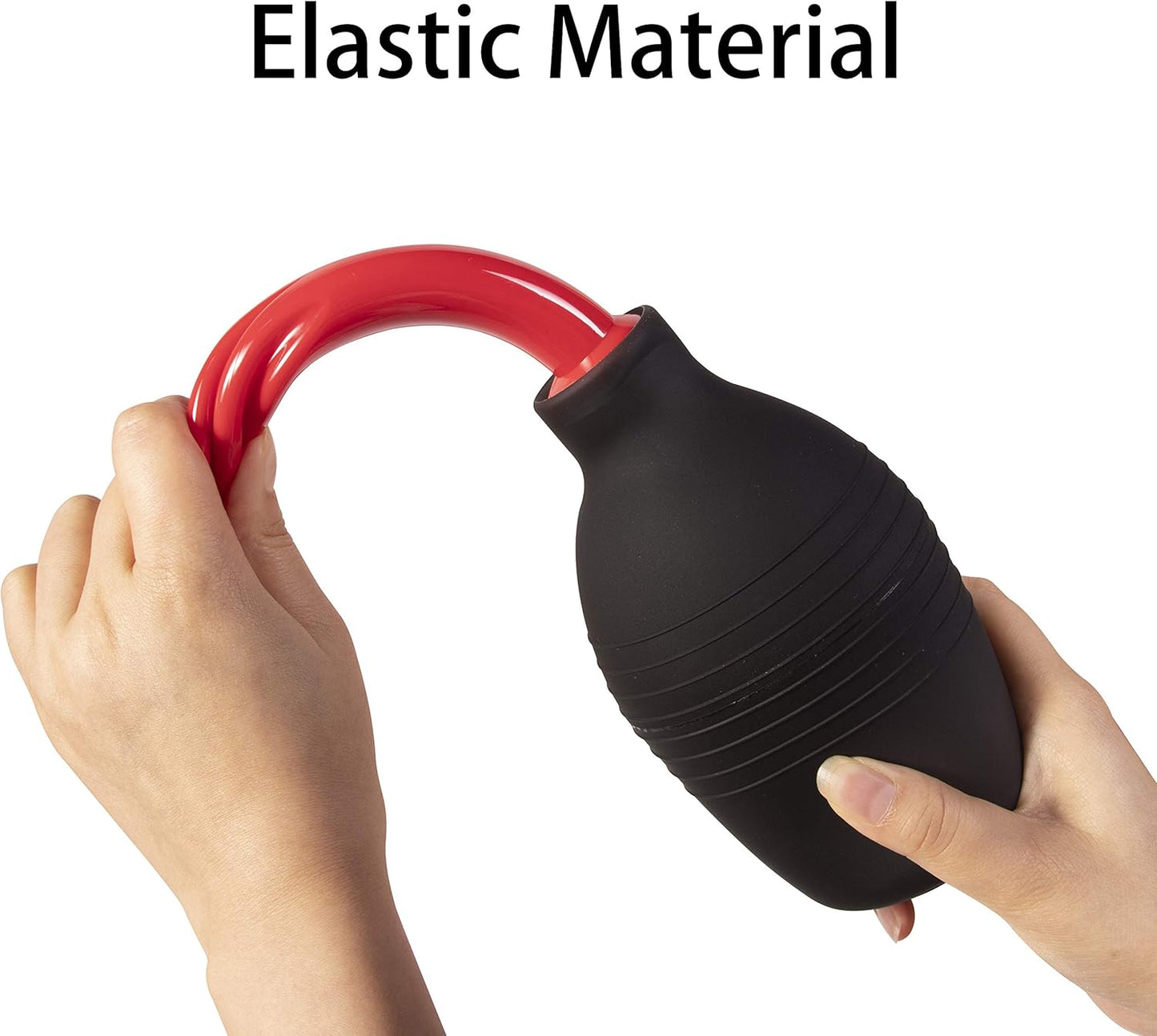 Abyclean Anal Douche Enema Bulb Vaginal Douche Enema Cleaner for Women’s or Man’s Health with 2 Nozzles (500ml Black)