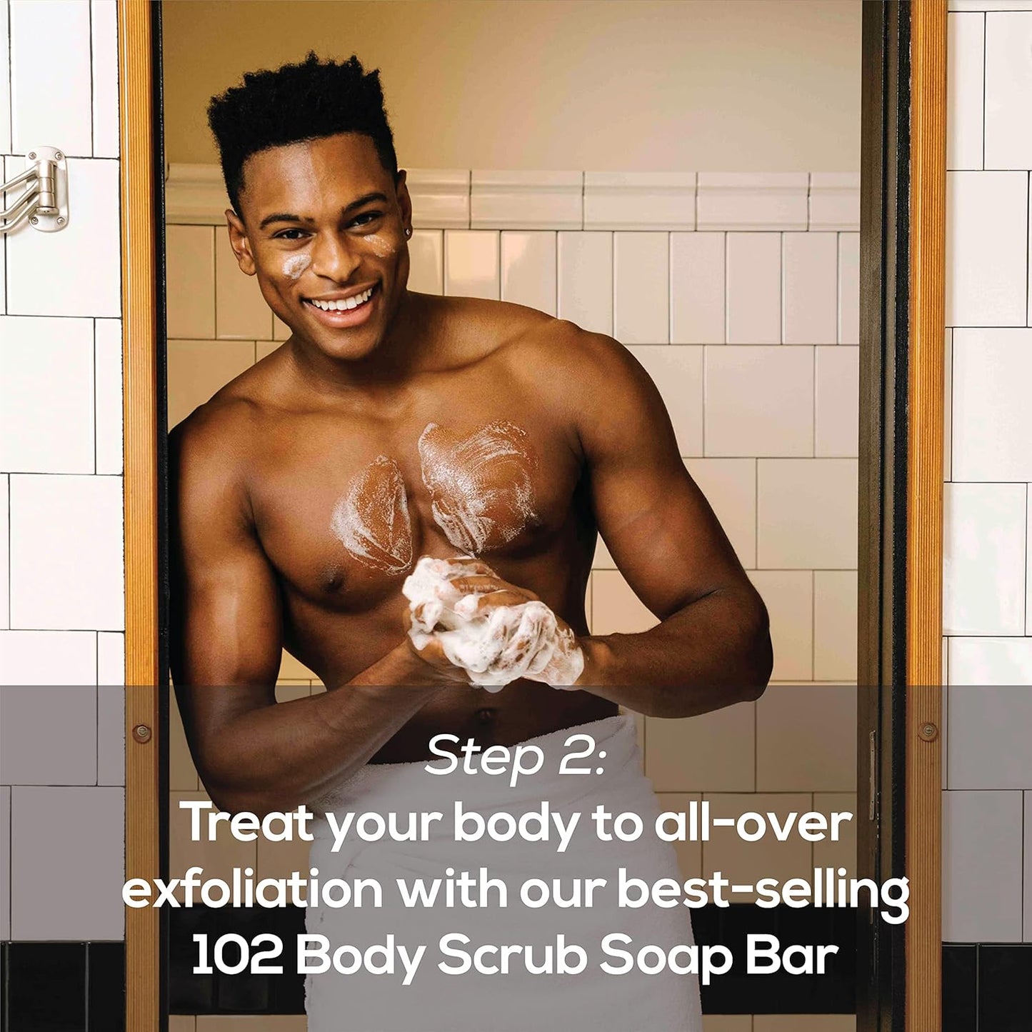 MARLOWE. Best Sellers Kit No. 203, Features Signature No. 102 Original Body Scrub Soap Bar, No. 121 Facial Cleanser & No. 123 Facial Moisturizer, Great Gift for Men