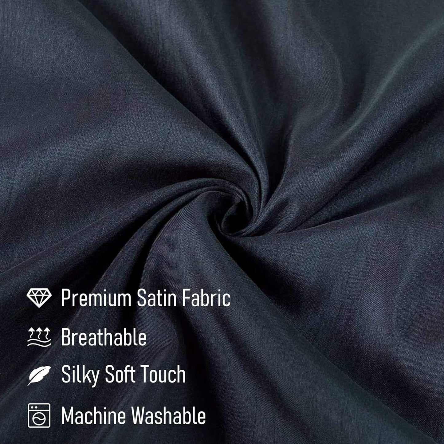 Tyfitb Satin Pillowcase Set for Hair & Skin Care – Cooling, Hypoallergenic, Anti-Frizz, Wrinkle-Free – Soft, Luxurious Pillowcases with Envelope Closure – 2-Pack, King Size 20x36, Gift-Ready