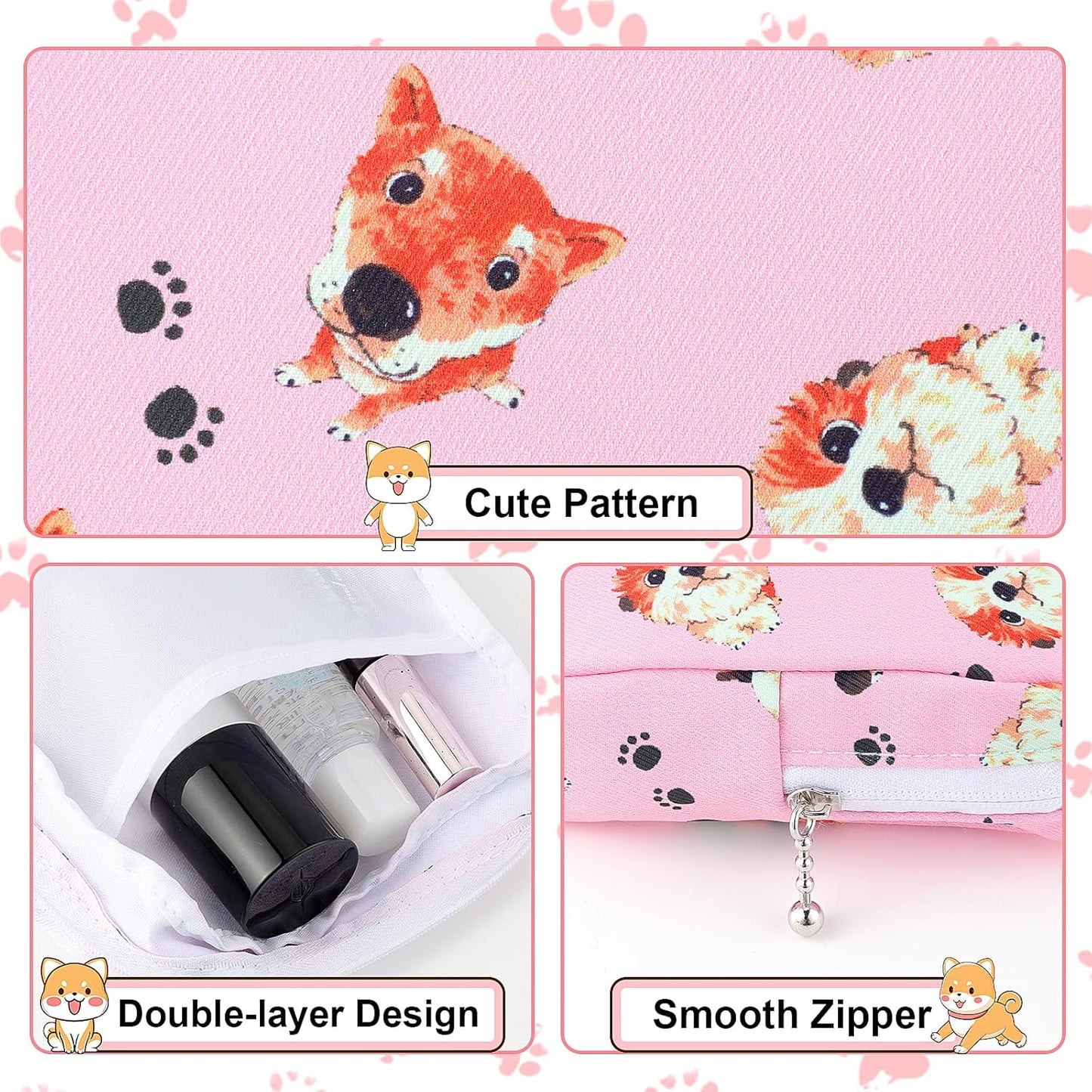 Period Bag Pouch, Canvas Sanitary Napkin Storage Bag for Girls Womens, Portable Sanitary Napkin Period Pad Pouch for Purse, Small Make Up Bags(N1230,2 Pack)