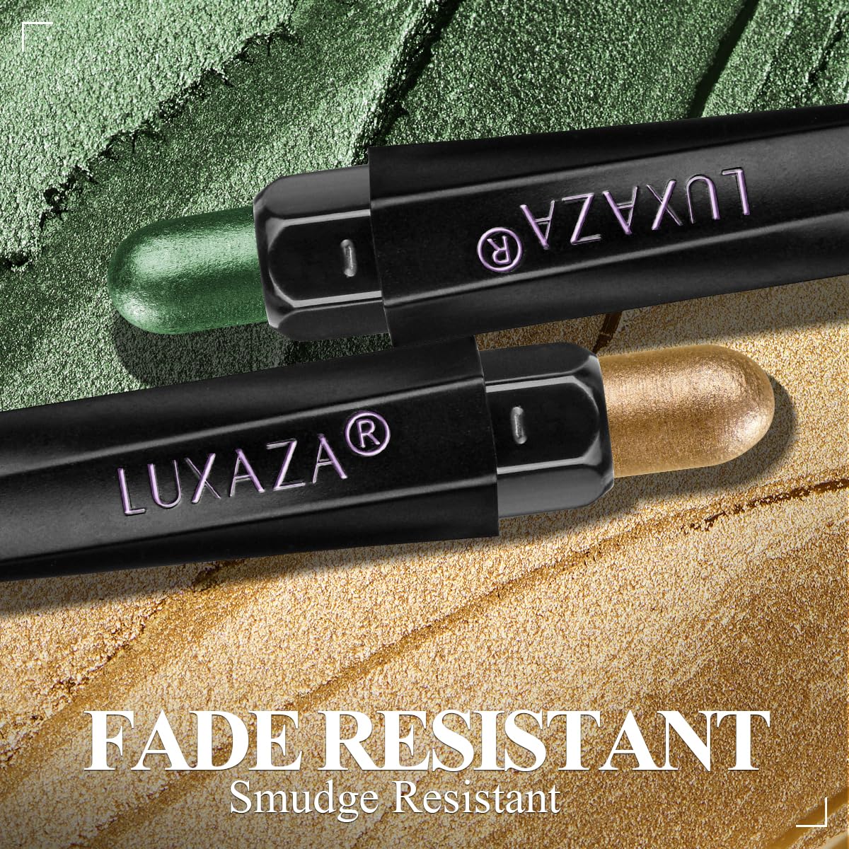 FIREFLIES LIGHT Eyeshadow Stick Makeup 6PCS Set, Green Metallic Shimmer Matte Cream Eye Shadow Eyeliner Brightener Pencil Crayon - FIREFLIES LIGHT