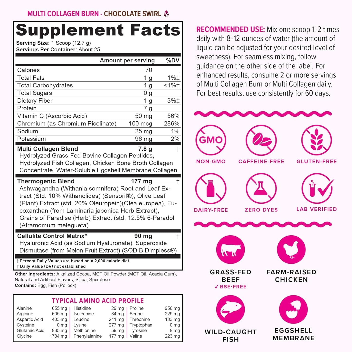 Vitauthority Collagen Peptides Powder Weight Loss Supplements | Hydrolyzed Beauty Complex for Women, Hair Skin Nails | Fat Burning Support | Chocolate Flavored 25 Servings