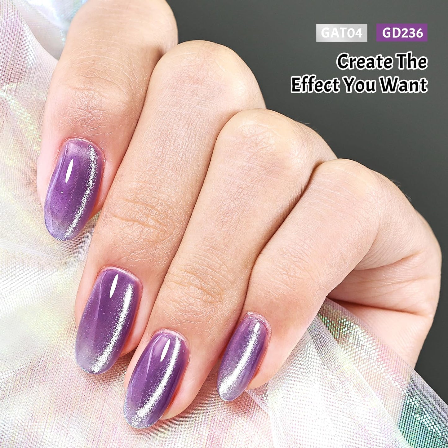 JODSONE 9 PCS Purple Jelly Colors Gel Set Base Coat Top Coat Elegant and Sweet Nail Art Gift DIY at Home