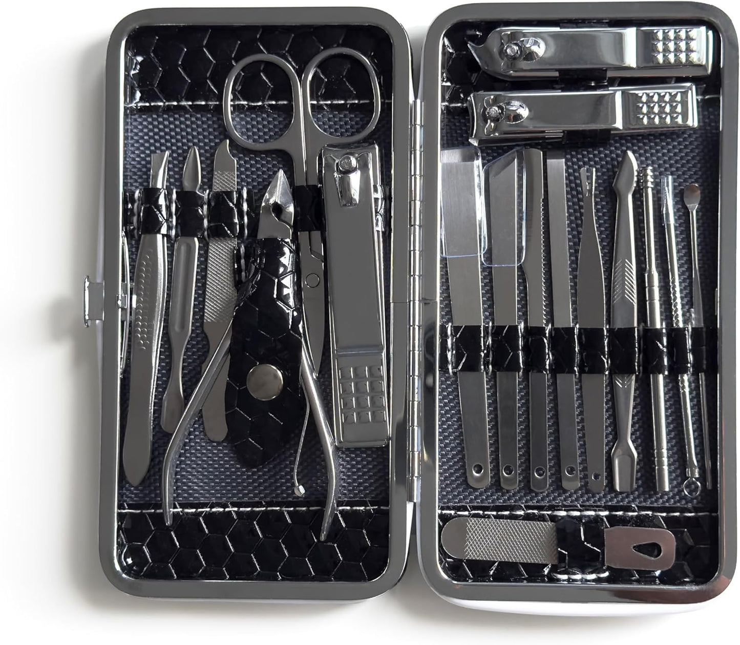 Nail Clippers Set - Fingernail and Toenail Clipper Cutters, Manicure Pedicure Kit - 18 Pieces Stainless Steel Professional Grooming Kits - Manicure Kit for Women and Men
