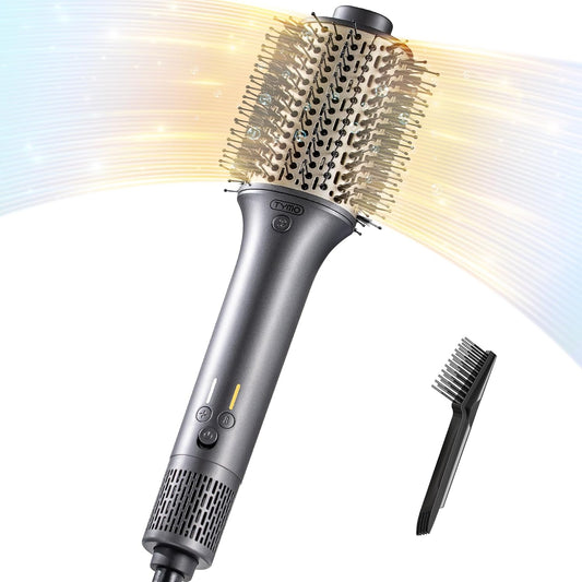 TYMO Hair Blow Dryer Brush, High-Speed Hair Dryer Brush for 300% Faster Dry and Style, Hot Air Blowout Brush, One Step Straightener Volumizer with 200M Negative Ion for Smooth, Frizz-Free