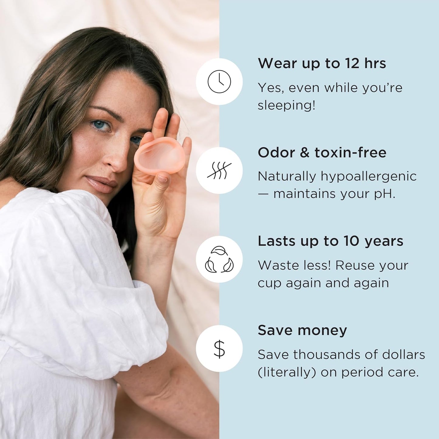 Saalt Menstrual Disc Duo – Reusable Period Disc for 12-Hour Protection – BPA & Latex Free – Easy Removal – Soft, Flexible, and Comfortable