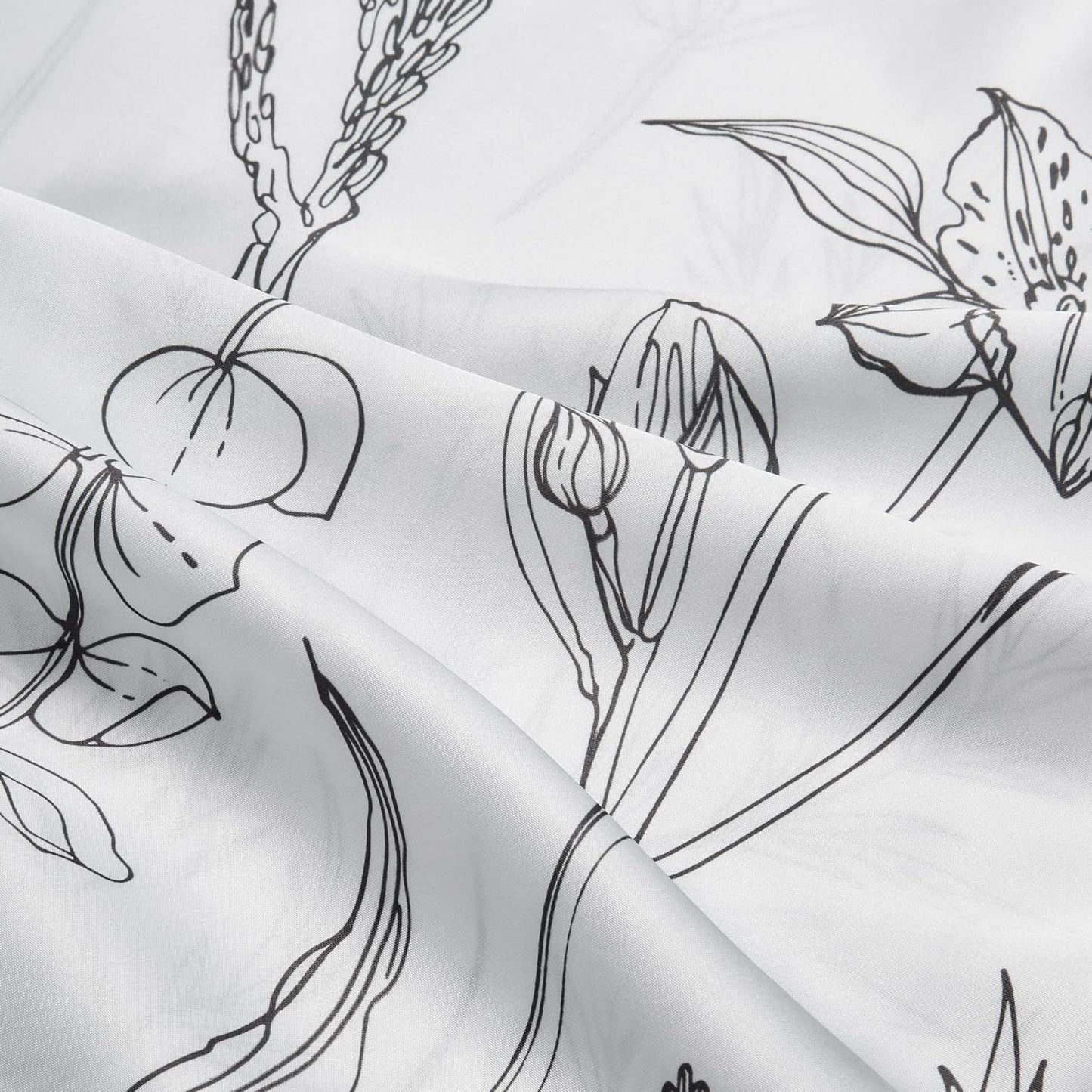 EXQ Home Silky Satin Pillowcase for Hair and Skin,Pillow Cases Standard Size Set of 2 Satin Pillow Case 2 Pack with Envelope Closure Flowers with White Background