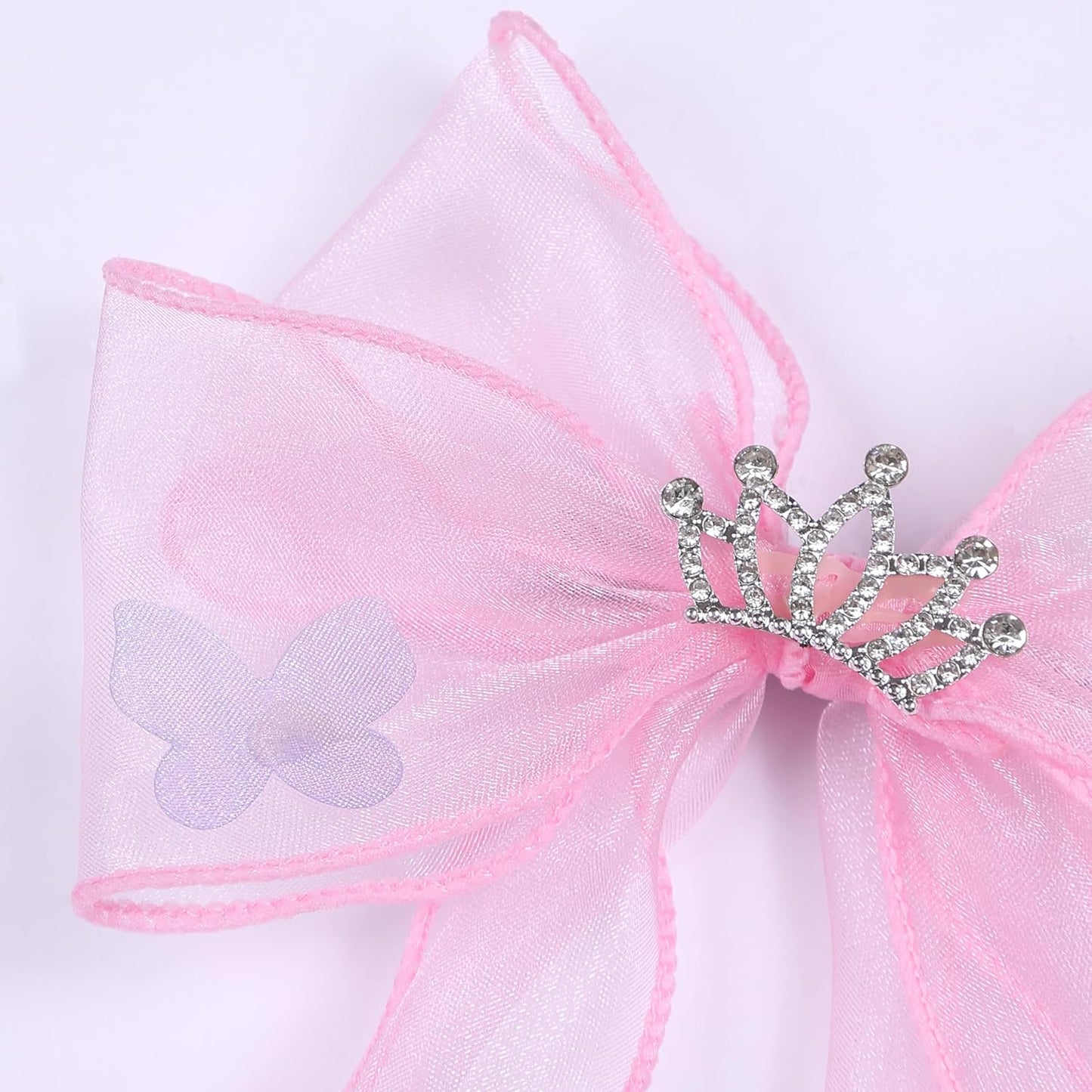 Elegant Hair Bow Set Sweet Styles with Crystal and Pearl Accents Fashion Hair Clips for Girls (Green/Lavender/White/Pink)