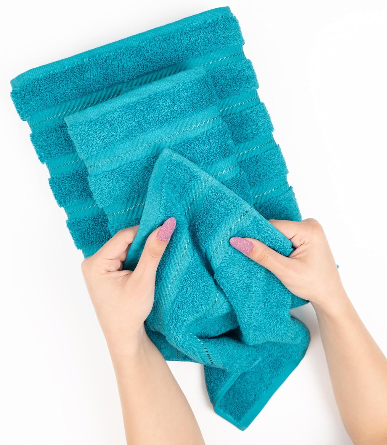 American Soft Linen 35x70 Jumbo Large Bath Towels, 600 GSM 100% Cotton Turkish Bath Sheet, Oversized Luxury Bath Towels for Bathroom Beach and Pool, Aqua Blue