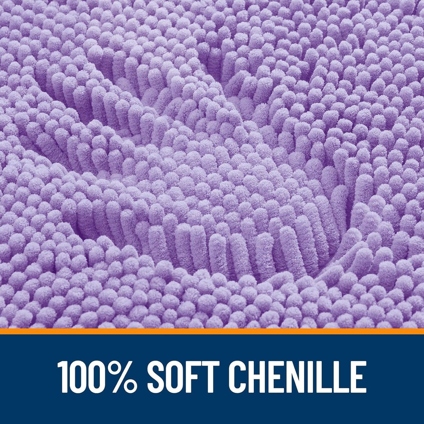 OLANLY Bathroom Rugs 59x24, Extra Soft Absorbent Chenille Bath Rugs, Rubber Backing Quick Dry, Machine Washable Bath Mats for Bathroom Floor, Tub and Shower, Home Decor Accessories, Lavender