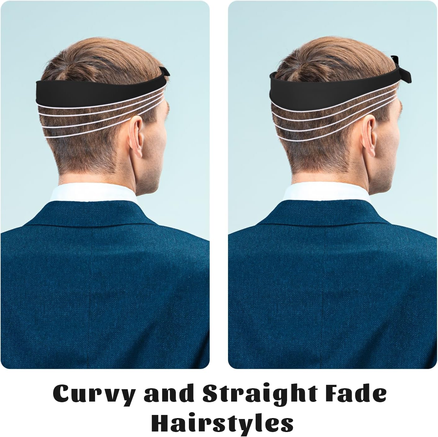 Hair Cutting Kit, Fade Haircut Guide for Men, Hair Cutting Guides for Men,Include Self Haircut Guide & Cape Umbrella