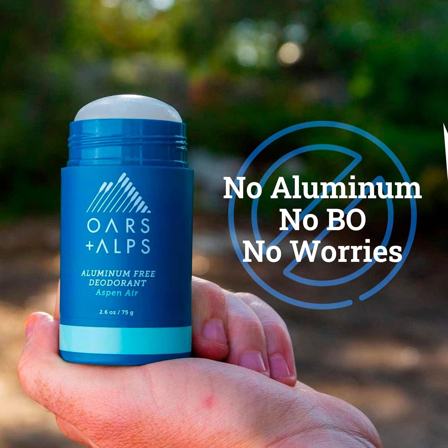 Oars + Alps Deodorant for Men & Women, Aluminum Free Deodorant for Men, Dermatologist Tested, Clean Ingredients, Non Toxic, Vegan, Long Lasting, Odor Protection, Aspen Air, 1pk, 2.6oz