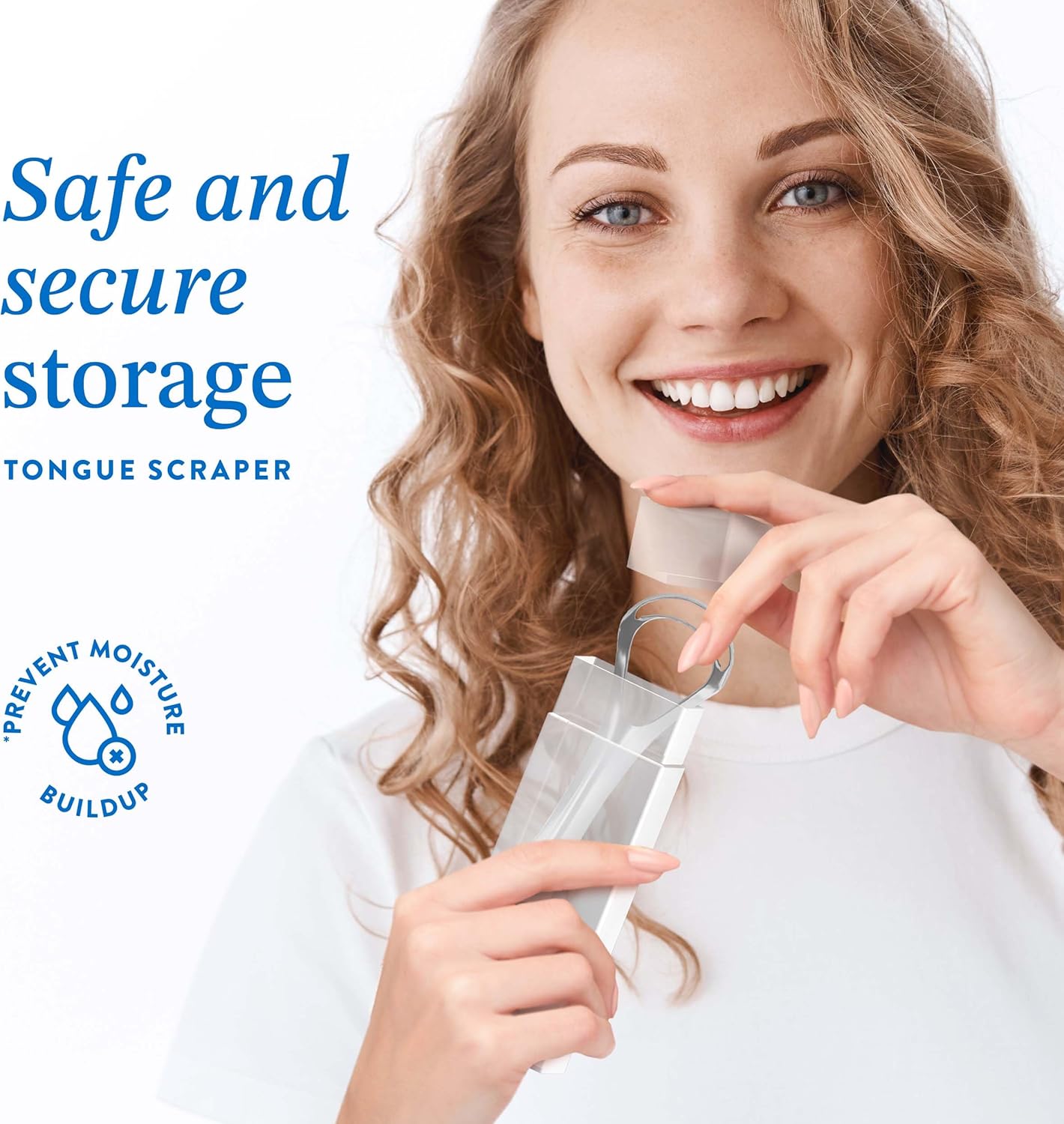 Mouthology Tongue Scraper Travel Case (2 Pack) Plastic Tongue Scraper Holder for Adults, Compact & Hygienic Cover for Metal Tongue Scrapers, Travel Necessities for Oral Hygiene, Durable Plastic