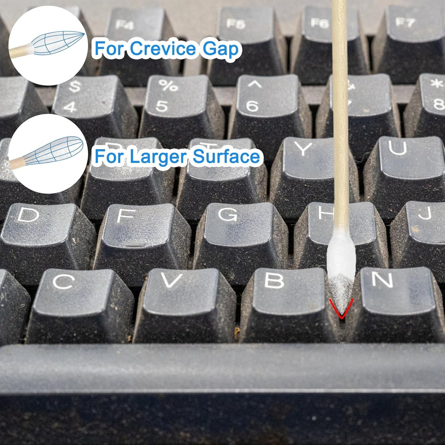 6" Cotton Swabs 200 Pcs - Long Cotton Swabs with Precision Tips and Bamboo Sticks - 6 Inch Pointed Cotton Swabs for Gun Cleaning & Maintenence, Makeup Touch-ups, Electronics Cleaning, Arts & Craft