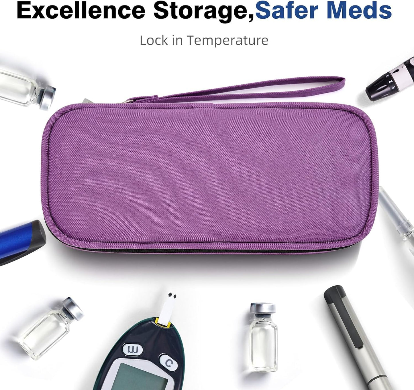 apollo walker Insulin Cooler Travel Case Diabetic Medication Cooler with Ice Packs and Insulation Liner insulin cooler travel case tsa approved