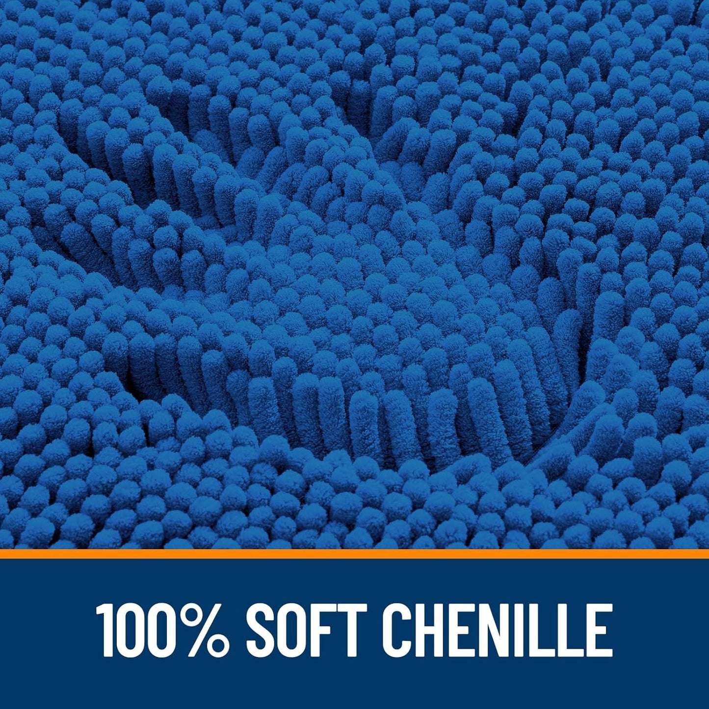 OLANLY Bathroom Rugs 44x24, Extra Soft Absorbent Chenille Bath Rugs, Rubber Backing Quick Dry, Machine Washable Bath Mats for Bathroom Floor, Tub and Shower, Home Decor Accessories, Deep Navy Blue