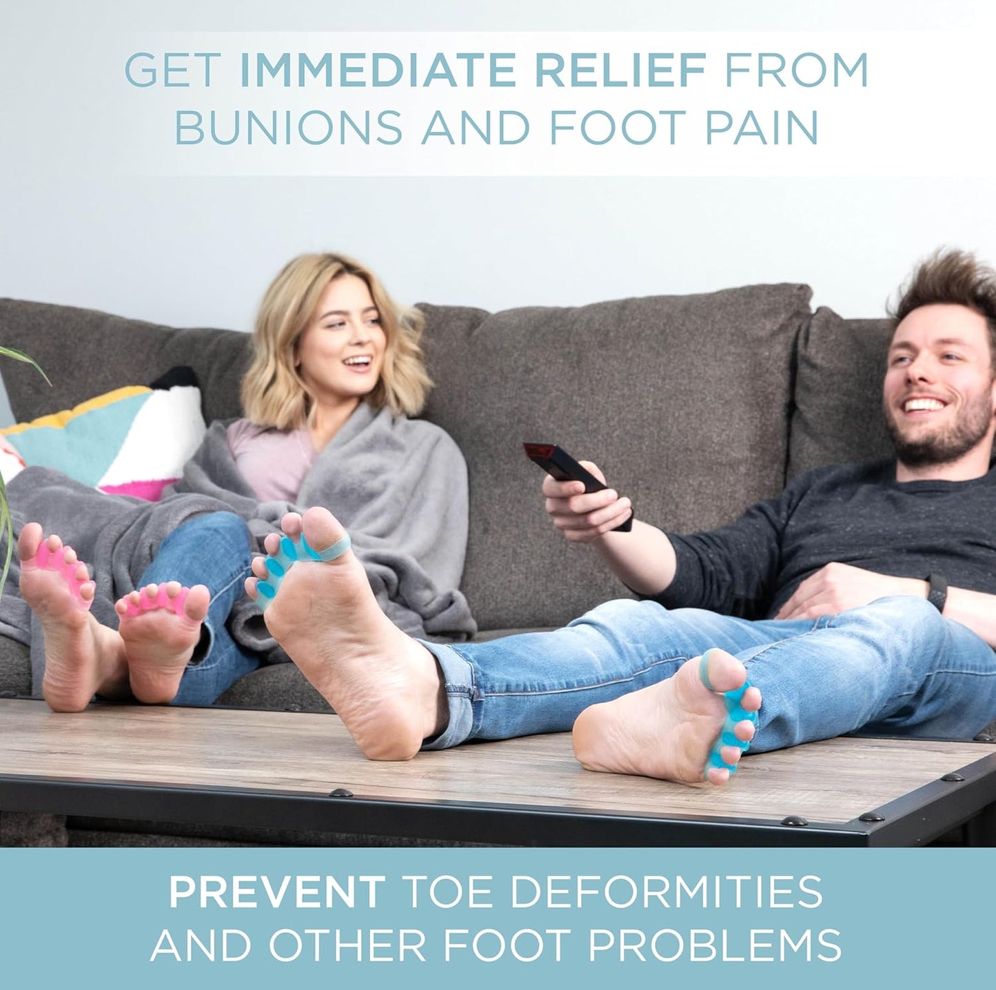 Mind Bodhi Toe Separators/Toe Spacers - For Men and Women - Correcting Bunions and Restoring Toes to Their Original Shape - Large Size - Clear