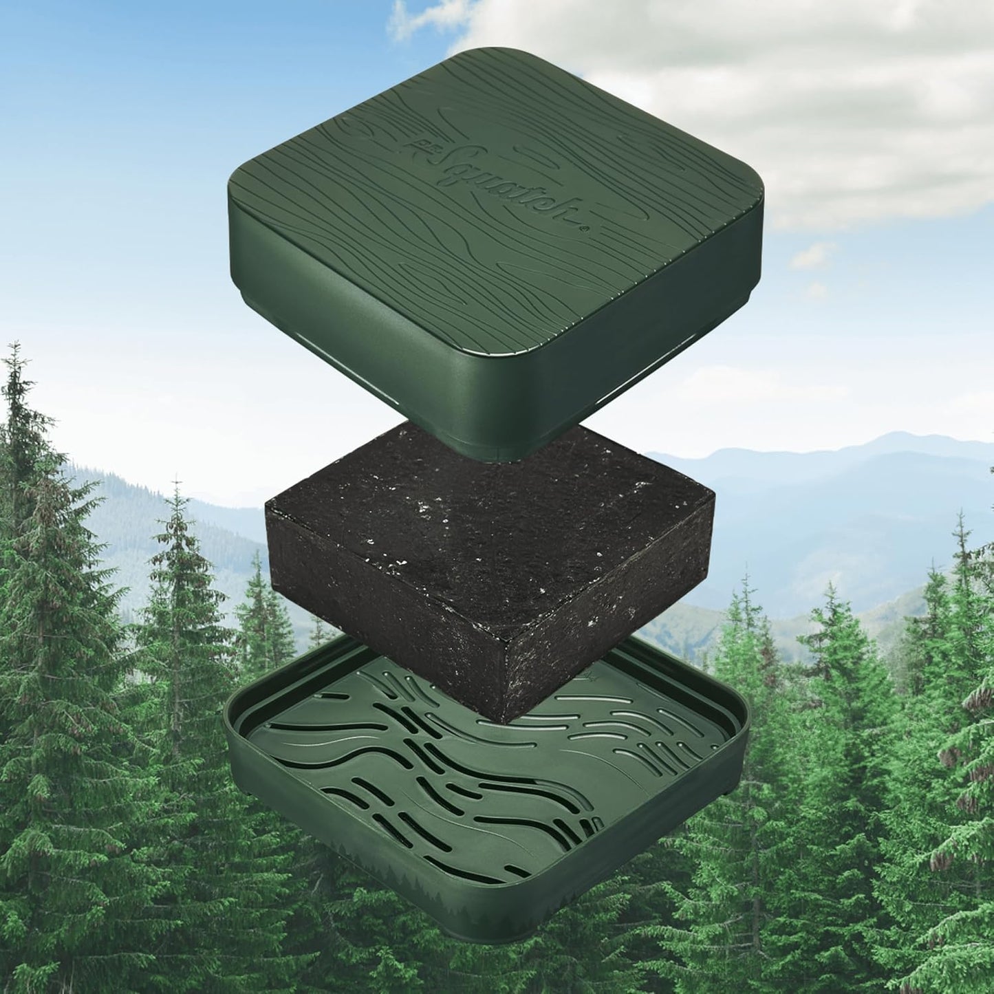 Dr. Squatch NEW Bricc House Travel Pack - Soap Travel Case + Birchwood Breeze, Fresh Falls Soap + Wood Barrel Bourbon Deodorant + Vanilla Bourbon Lip Balm - Full Routine Natural Men's Care Kit