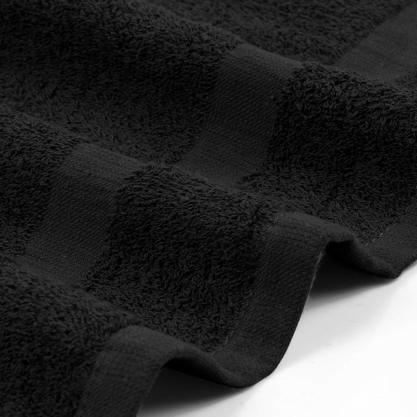 Utopia Towels, Salon Towel, Pack of 12, Not Bleach Proof, 16 by 27 Inches, Highly Absorbent Cotton Towels for Hand, Gym, Beauty, Spa, and Home Hair Care, Black