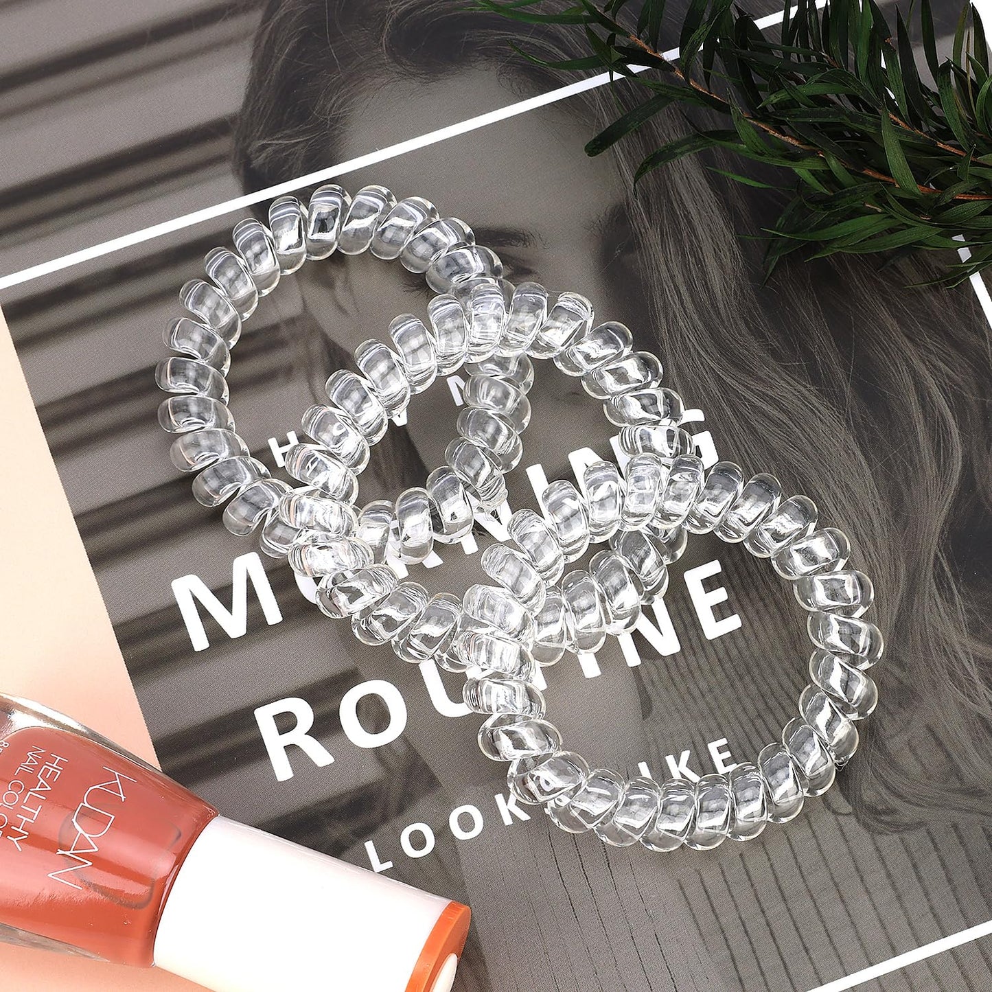 JessLab Spiral Hair Ties for Women, 10-Pack Traceless No-Damage Ponytail Holders, Coils Hair Bands for Girls, Assorted Colors